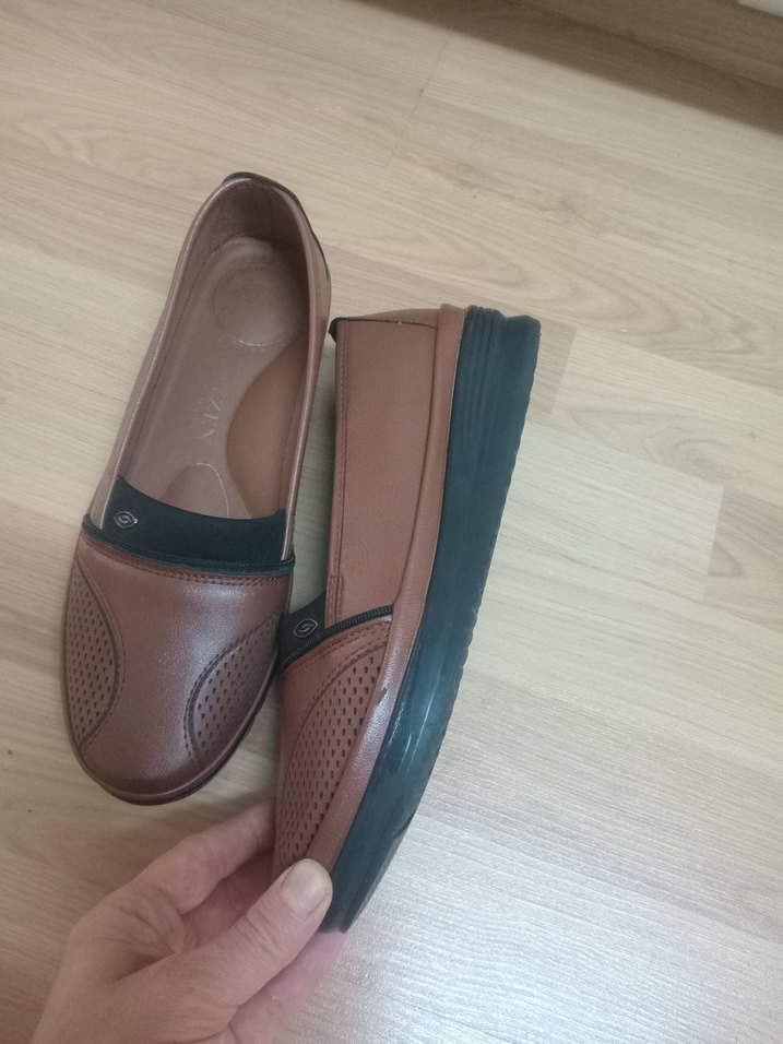 Kahverengi Kadın Ortopedik Ayakkabı - Görsel 2