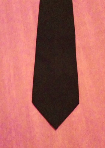 Düz Siyah Erkek Kravat - Görsel 2