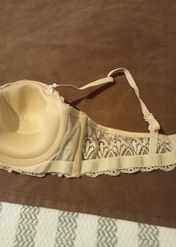 Bej Dantel Detaylı Vintage Sütyen - Görsel 3
