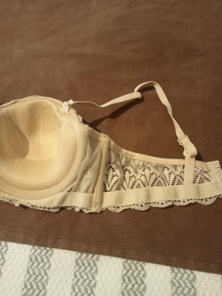 Bej Dantel Detaylı Vintage Sütyen - Görsel 3