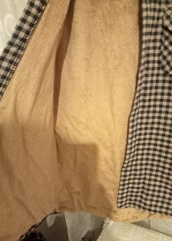 Düğmeli Kahverengi Oversize Midi Yelek - Görsel 4