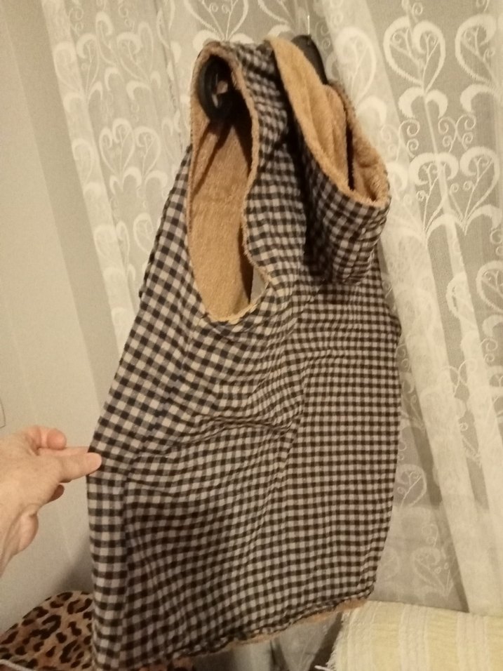 Düğmeli Kahverengi Oversize Midi Yelek - Görsel 3