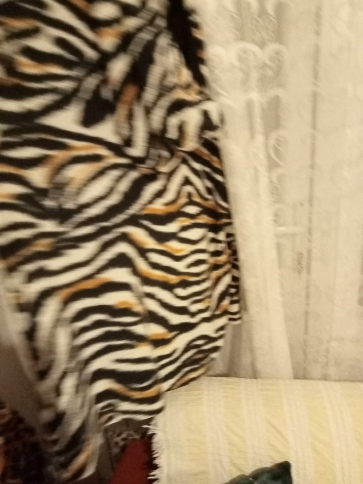 Kahverengi Zebra Desenli Kadın hırka - Görsel 4