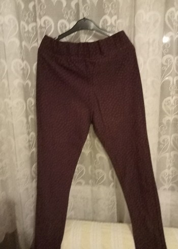 Bordo Rahat Kesim Kadın tayt - Görsel 3