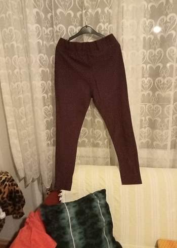 Bordo Rahat Kesim Kadın tayt - Görsel 4