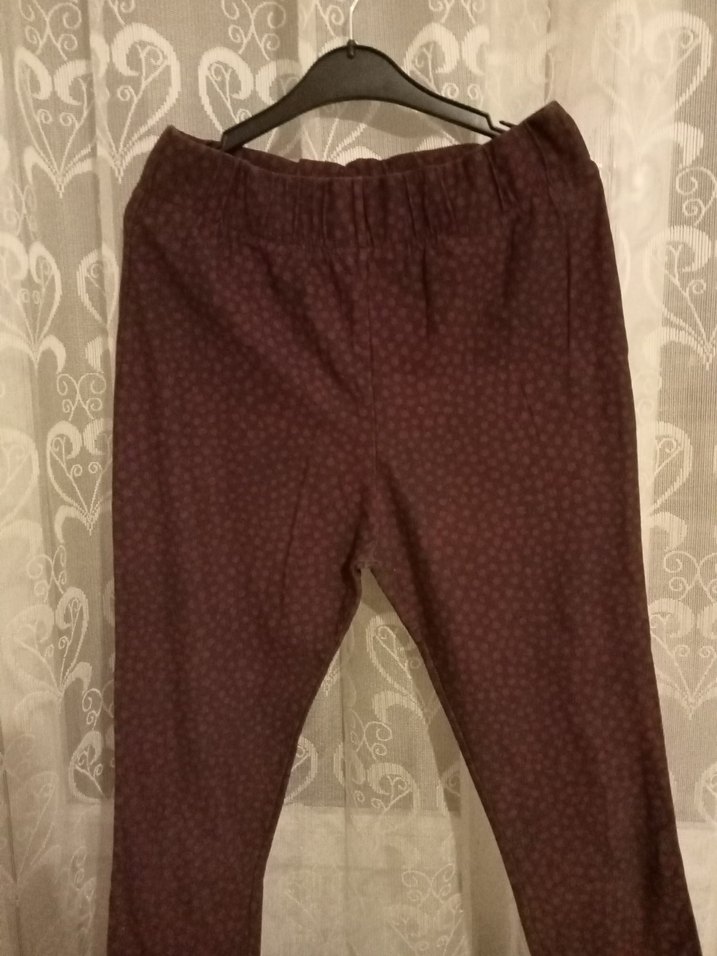 Bordo Rahat Kesim Kadın tayt - Görsel 2