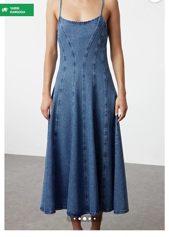 38 Beden Kadın Trendyolmilla Denim Uzun Elbise