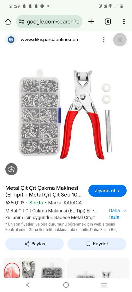 Kırmızı Saplı çıtçıt pense - Görsel 3