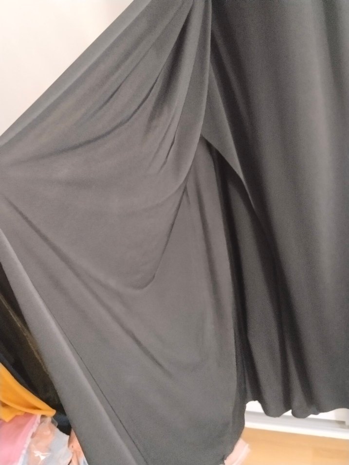 Siyah Drapeli V Yaka Uzun Abiye Elbise - Görsel 4