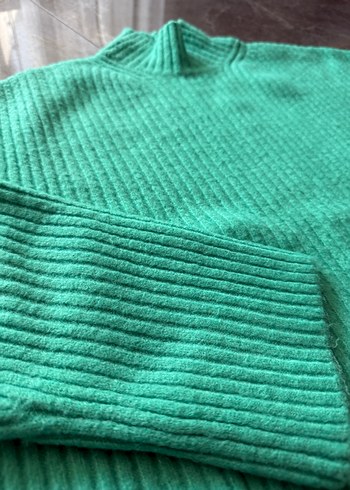 s Beden yeşil Renk Bershka crop Yeşil Triko Boğazlı Kadın Kazak