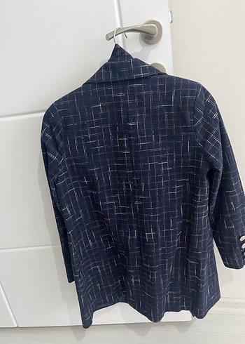 Düğmeli Lacivert Kadın Blazer Ceket - Görsel 5