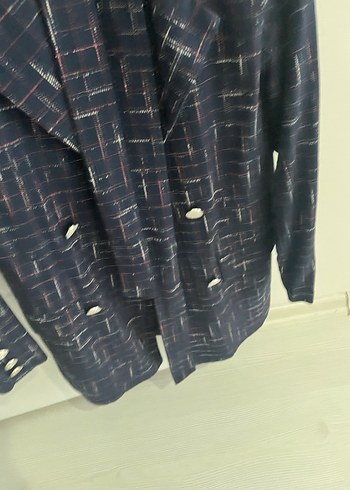 Düğmeli Lacivert Kadın Blazer Ceket - Görsel 4