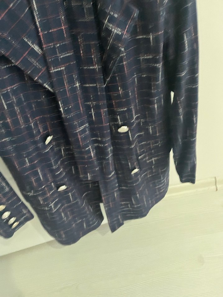 Düğmeli Lacivert Kadın Blazer Ceket - Görsel 4