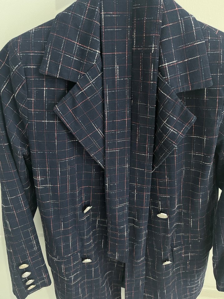 Düğmeli Lacivert Kadın Blazer Ceket - Görsel 2