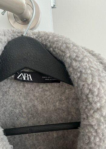 Düğmeli Gri Kadın Kaban - Görsel 4