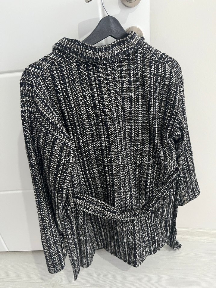 Düğmeli Gri Blazer Ceket - Görsel 3