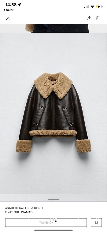 Zara biker ceket