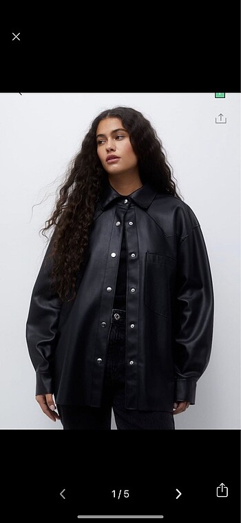 Pull&bear suni deri ince ceket