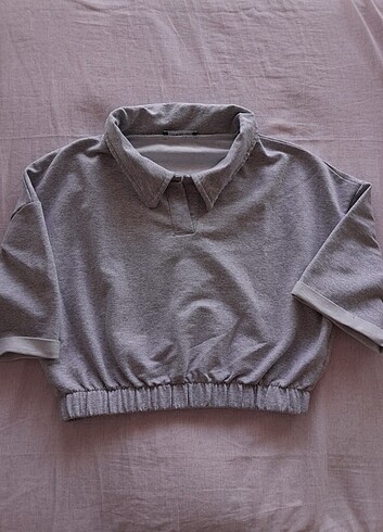 Trendyolmilla Gri Crop 