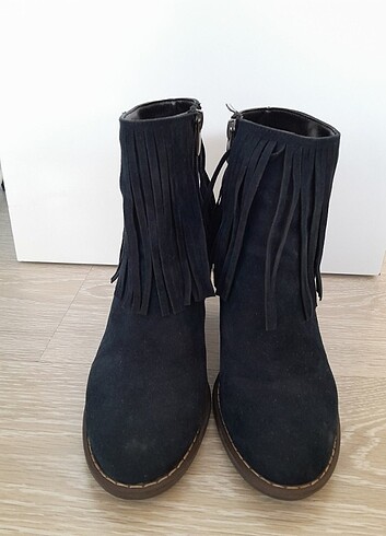 Zara lacivert topuklu bot