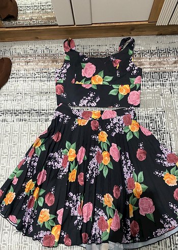 Çiçek Desenli Mini Piliseli 2li takım - Görsel 2