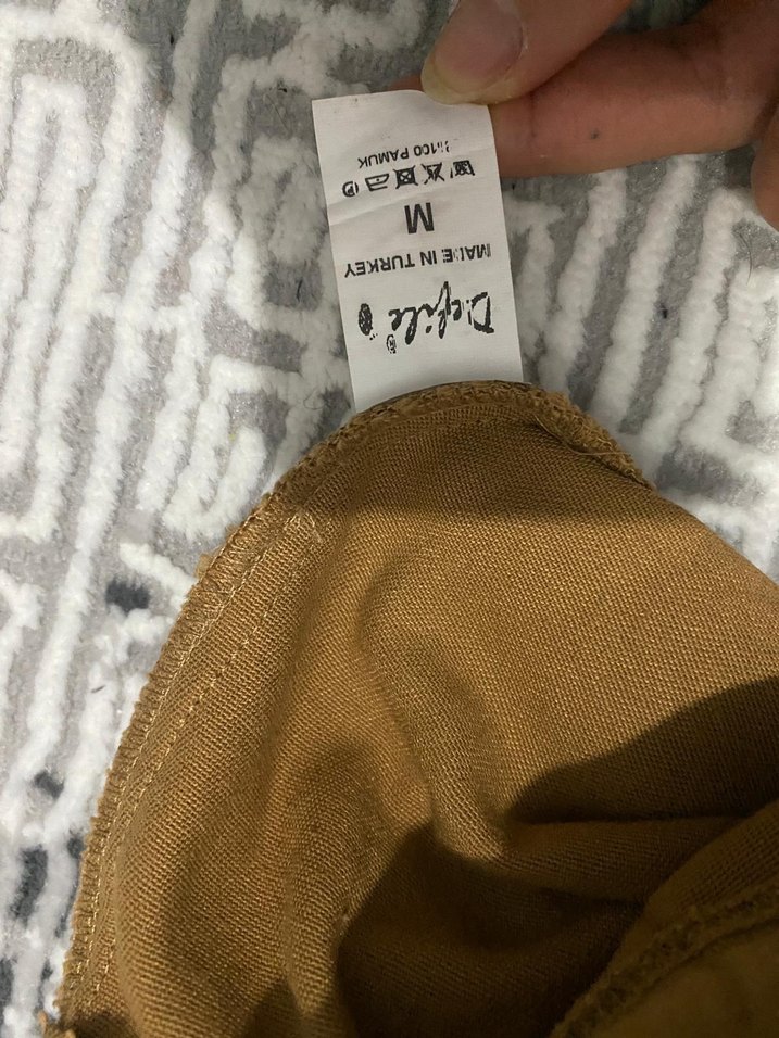 Bej Keten Kadın Kısa Pilili Pantolon - Görsel 2