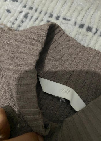 Uzun Kollu Gri Triko Elbise - Görsel 4