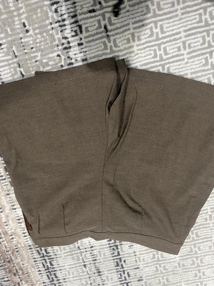 Bej Renkli Kadın Pilili Mini Etek - Görsel 4