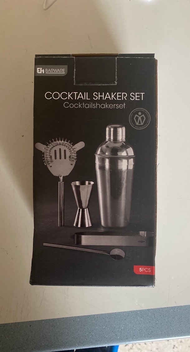 Gri Paslanmaz Çelik Kokteyl Shaker Seti - Görsel 2