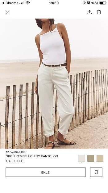 Zara pantalon kanvas