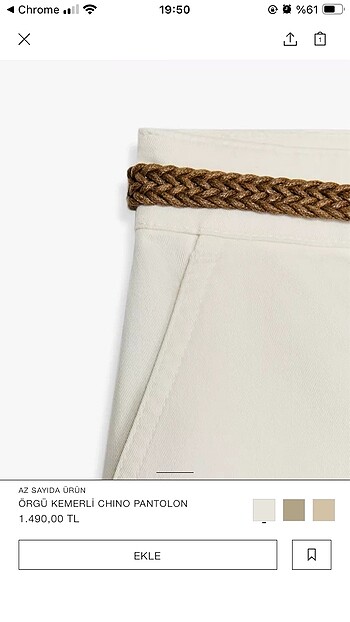 Zara Zara pantalon kanvas