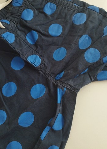 Erkek Lacivert Puantiyeli Rahat Şort - Görsel 5