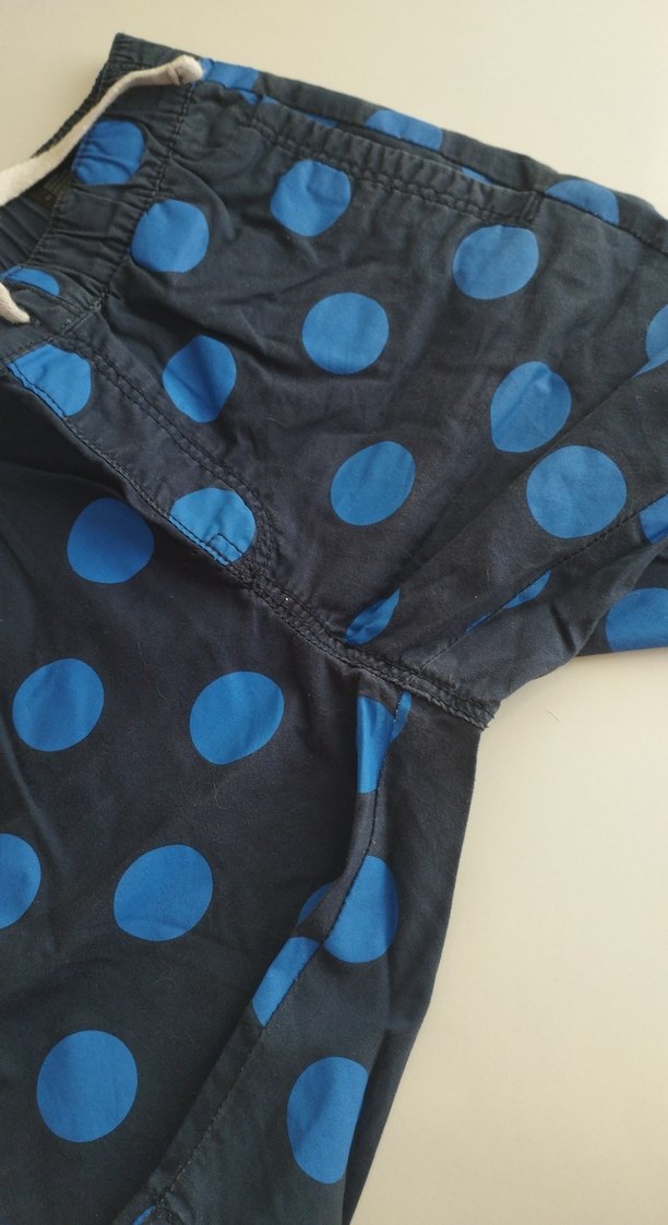 Erkek Lacivert Puantiyeli Rahat Şort - Görsel 5