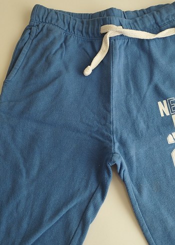 Erkek Çocuk Mavi Bol Kesim Baskılı Eşofman Altı - Görsel 2