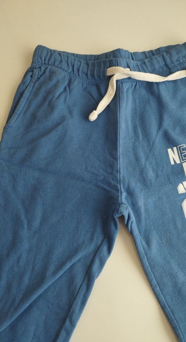 Erkek Çocuk Mavi Bol Kesim Baskılı Eşofman Altı - Görsel 2