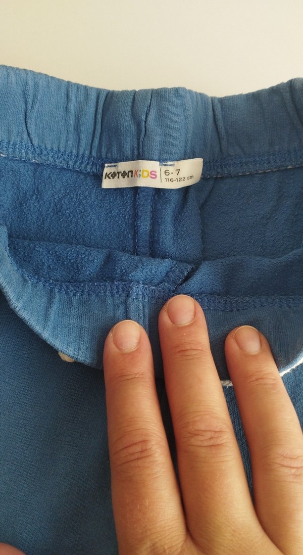 Erkek Çocuk Mavi Bol Kesim Baskılı Eşofman Altı - Görsel 4