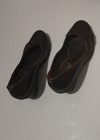 Kahverengi Kadın Dolgu Topuklu Klasik Ayakkabı - Görsel 3