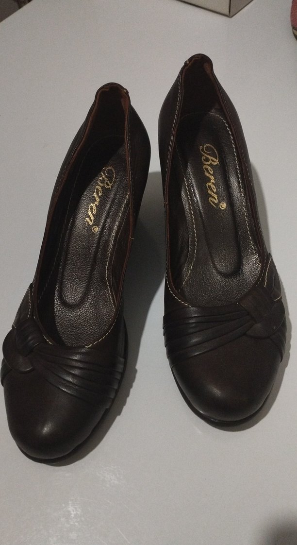 Kahverengi Kadın Dolgu Topuklu Klasik Ayakkabı - Görsel 2