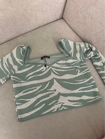 Trendyolmilla crop triko kazak