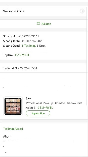 Beden Renk Nyx far paleti