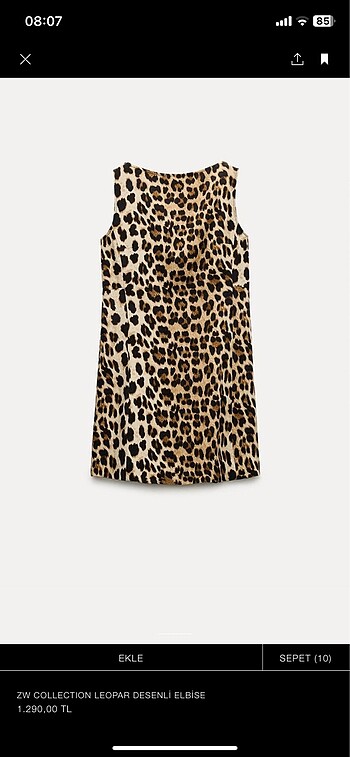 Zara Leopar elbise