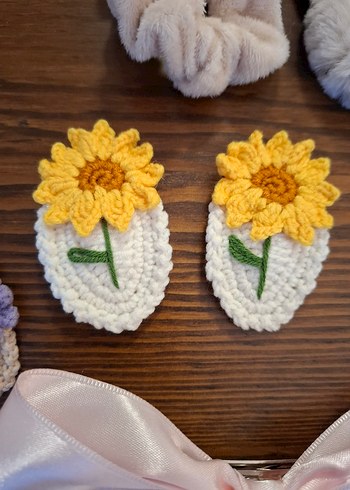 Beyaz Çiçekli Bohem Çocuk Saç Tokası - Görsel 6