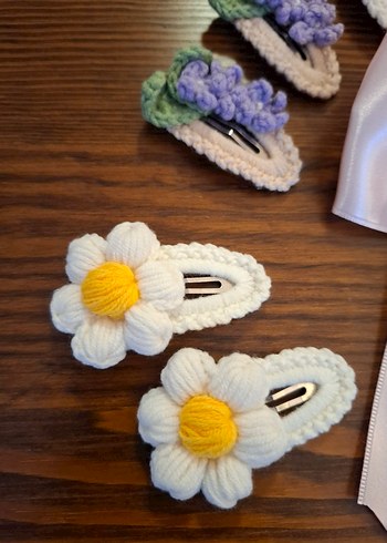 Beyaz Çiçekli Bohem Çocuk Saç Tokası - Görsel 10