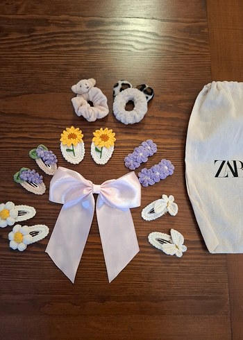 Beyaz Çiçekli Bohem Çocuk Saç Tokası - Görsel 2