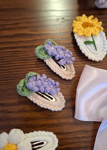 Beyaz Çiçekli Bohem Çocuk Saç Tokası - Görsel 9