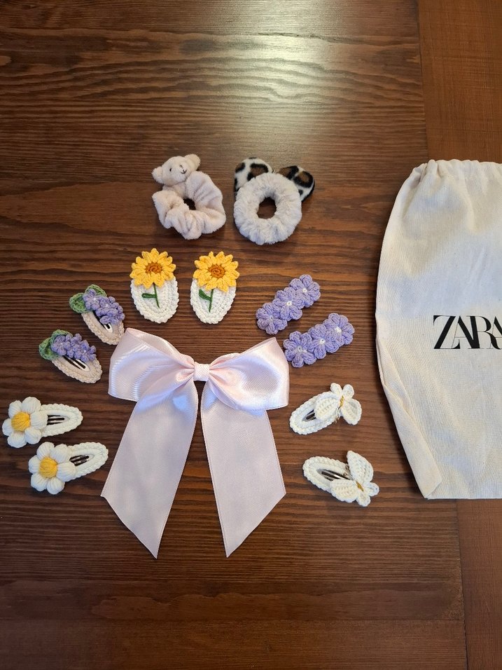 Beyaz Çiçekli Bohem Çocuk Saç Tokası - Görsel 2