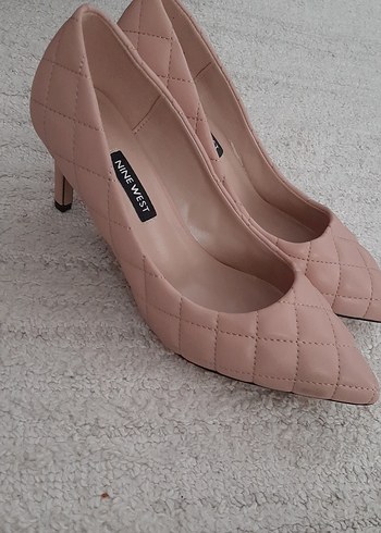 NINEWEST Pembe Kadın Kare Topuklu Stiletto - Görsel 4