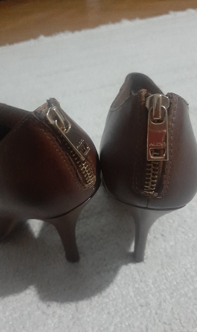 Kahverengi Deri Stiletto Topuklu Kadın Bot - Görsel 5