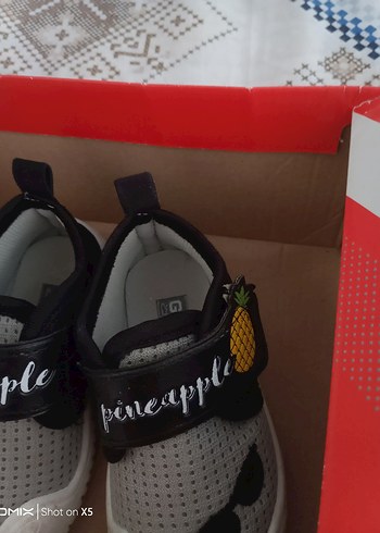 Gri Erkek Çocuk Spor Ayakkabı Velcro - Görsel 6