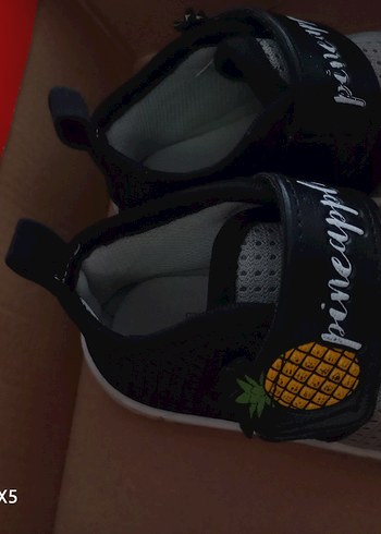 Gri Erkek Çocuk Spor Ayakkabı Velcro - Görsel 3